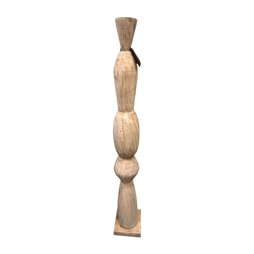 Wood, 48" Totem Pillar, Brown