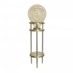 Metal / Glass 40" Bulb Floor Lamp, Gold/gold-kd