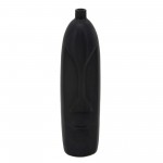 18"h Face Vase, Black