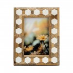 Wood/resin,4x6 Hexagon Frame, White