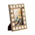 Wood/resin,4x6 Hexagon Frame, White