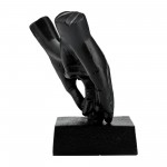 Metal,9"h,entwined Hands Sculpture, Black