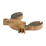 Wood, 8"h Crab Deco, Brown