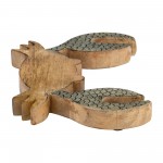 Wood, 8"h Crab Deco, Brown