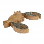 Wood, 8"h Crab Deco, Brown