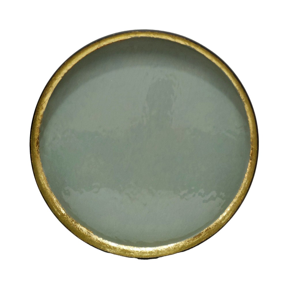 Iron,25",circle Wall Deco,blue Iron,25",circle Wall Deco,blue