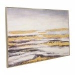 60x40 Horizon Hand Painted Canvas, Gray/gold