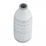 Cer, 14"h Aztec Vase, Gray