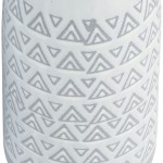 Cer, 14"h Aztec Vase, Gray