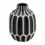 Cer, 8" Decorative Vase, Black/white