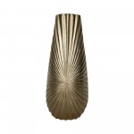 Metal, 12" Burst Vase, Champagne