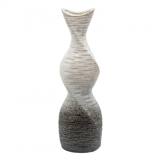 20" Twisted Vase, Cream