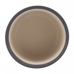 S/2 Ceramic, 8/10" Circles Planter 3 Legs, Gray