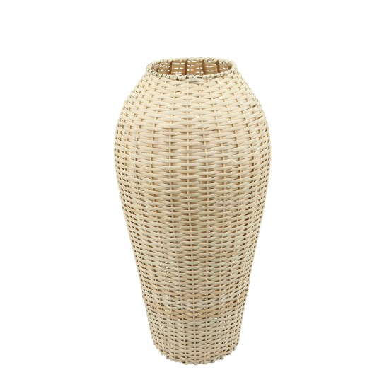 Wicker, 21"h Decorative Vase, Natural