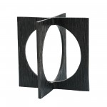 Metal 8" Linked Squares, Black