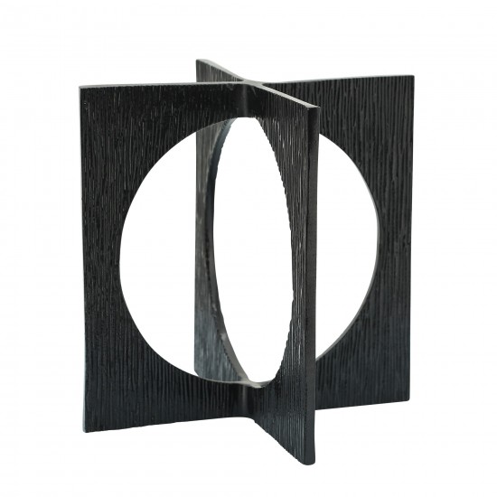 Metal 8" Linked Squares, Black