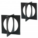 Metal 8" Linked Squares, Black