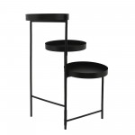 Metal, 32"h 3-layered Plant Stand, Black