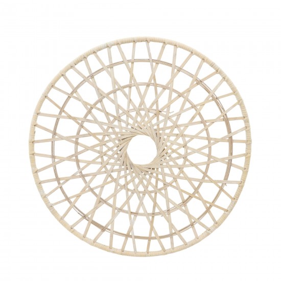 Wicker, 24", Round Wall Deco, Natural