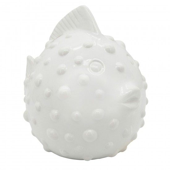 10" Puffer Fish, White