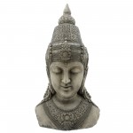 Resin, 42"h Buddha Head, Gray