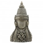 Resin, 42"h Buddha Head, Gray