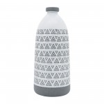 Cer, 18"h Aztec Vase, Gray