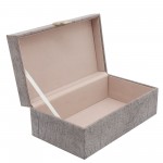 Wood, S/2 10/12" Box W/ Medallion, Beige