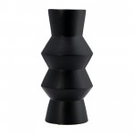 Cer, 12"h Totem Vase, Black