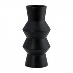 Cer, 12"h Totem Vase, Black