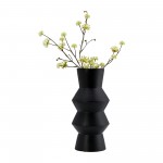 Cer, 12"h Totem Vase, Black