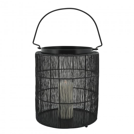 Metal 15" Wire Lantern, Black