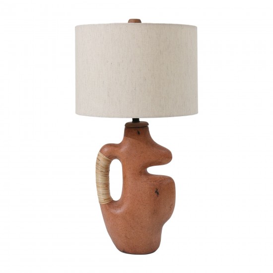 Ecomix, 23"h Abstract Table Lamp, Terracotta