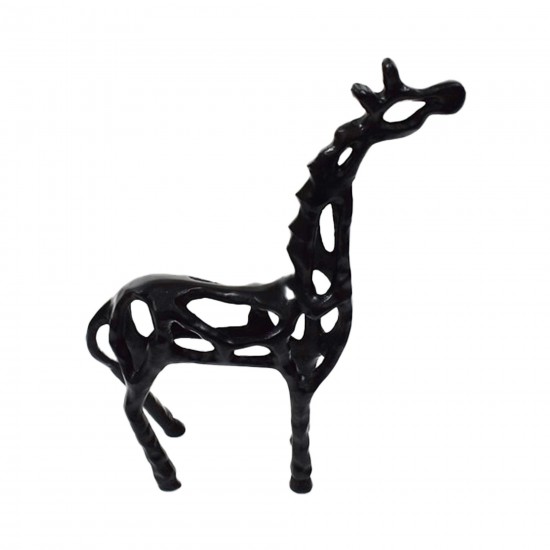 Metal,16"h,giraffe Illusion Sculpture,black