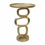 Metal, 15"d/22"h, Gold Ring Modern Side Table, Kd