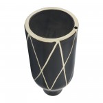 Cer, 16"h Tribal Vase, Black