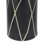 Cer, 16"h Tribal Vase, Black