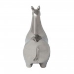 Silver Ceramic Llama, 14.5"