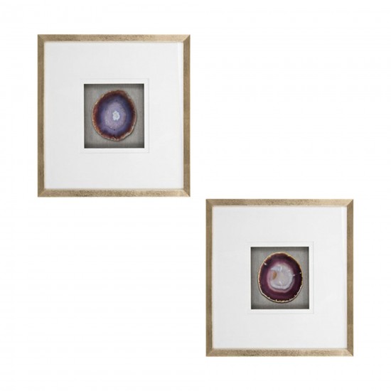 20x20 S/2 Framed Agate, Purple