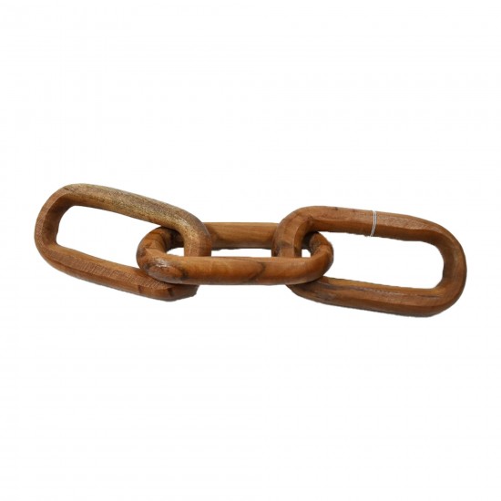 Wood,17", Triple Link Chain,brown