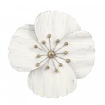 Metal 18" Wall Flower, White,wb