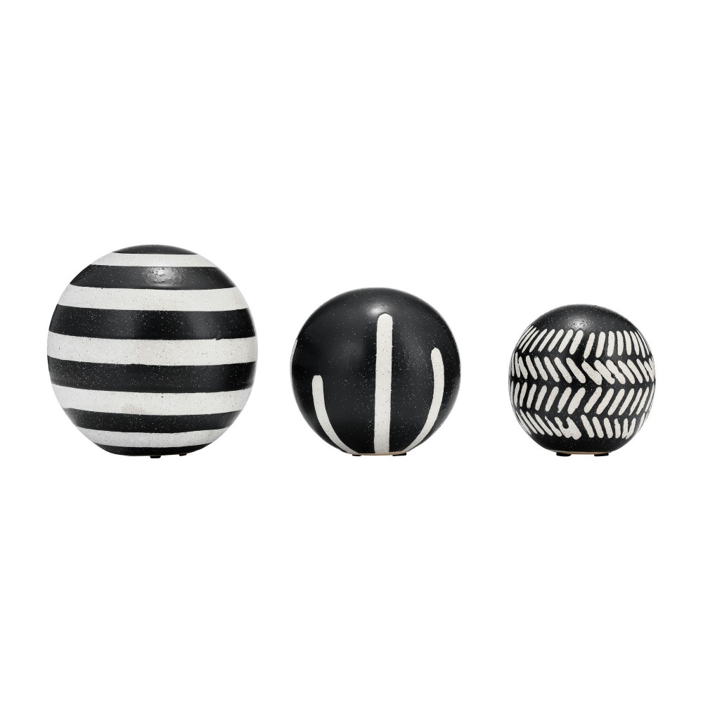 Cer, S/3 4/5/6", Tribal Orbs, Blk/ivory