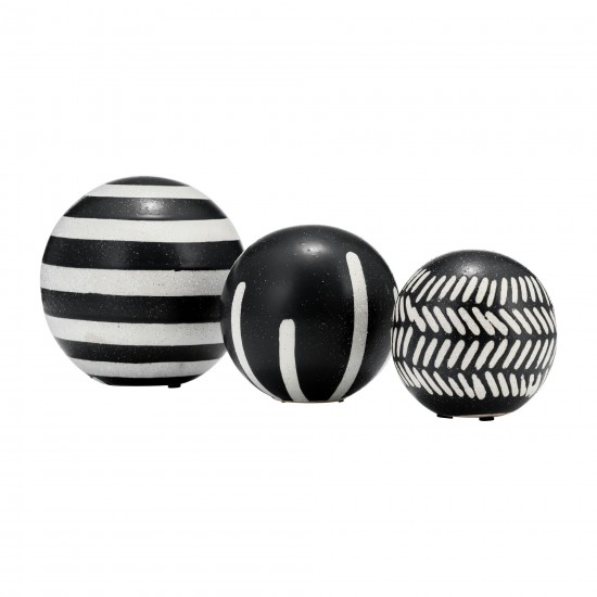 Cer, S/3 4/5/6", Tribal Orbs, Blk/ivory