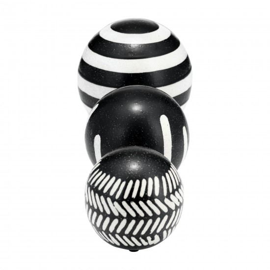 Cer, S/3 4/5/6", Tribal Orbs, Blk/ivory