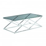 Silver/glass Diamond Cocktail Table, Kd