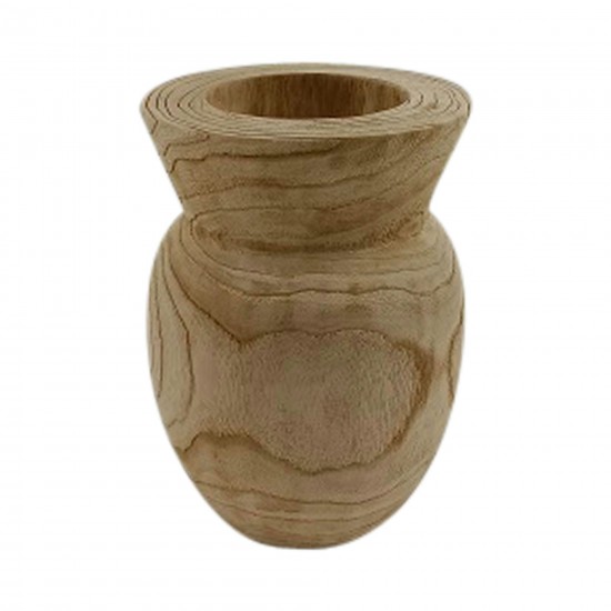 Wood, 10"h Vase, Natural