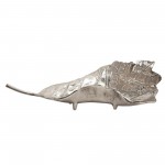 21" Metal Leaf Platter, Nickel