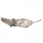 21" Metal Leaf Platter, Nickel