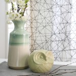 Ec Ceramic 12" Vase, Green/white