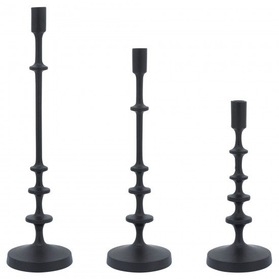 Metal, 20"h Taper Candle Holder, Black